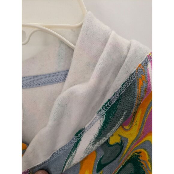 BP Hoodie Unisex Size M Pullover Swirl Marble Abstract Streetwear Athleisure 90s - Picture 11 of 11